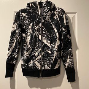 Lulu Lemon black and white zip up jacket